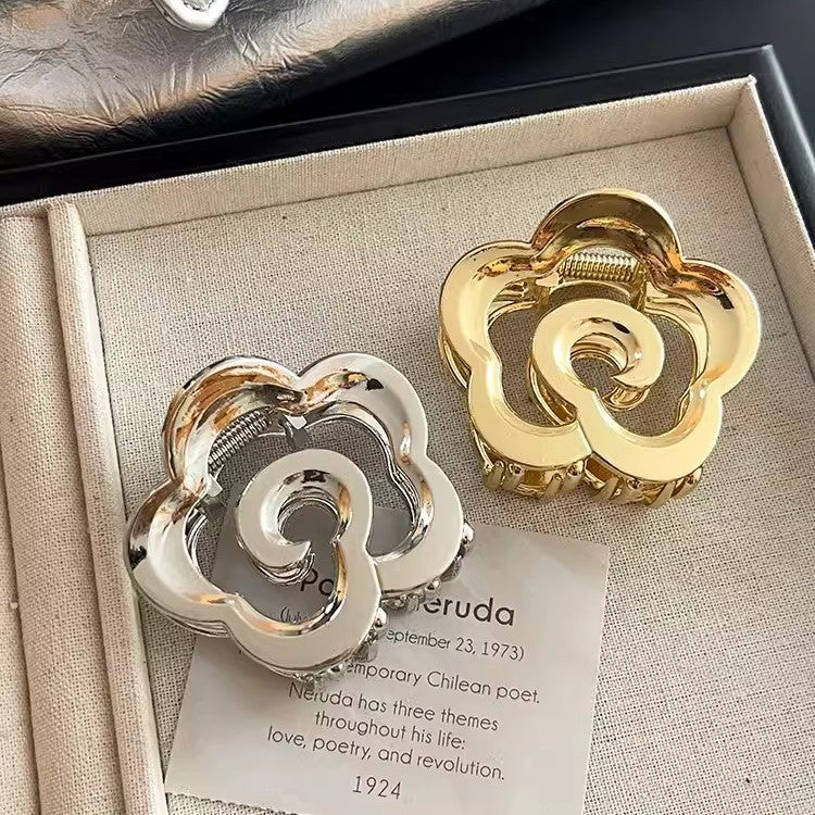 Metal Rose Hair Claw Clip view 4