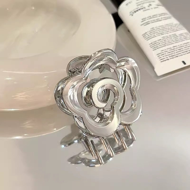 Metal Rose Hair Claw Clip view 7