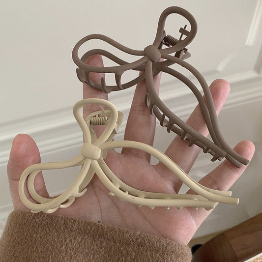 Minimal Bow Metal Hair Claw Clip