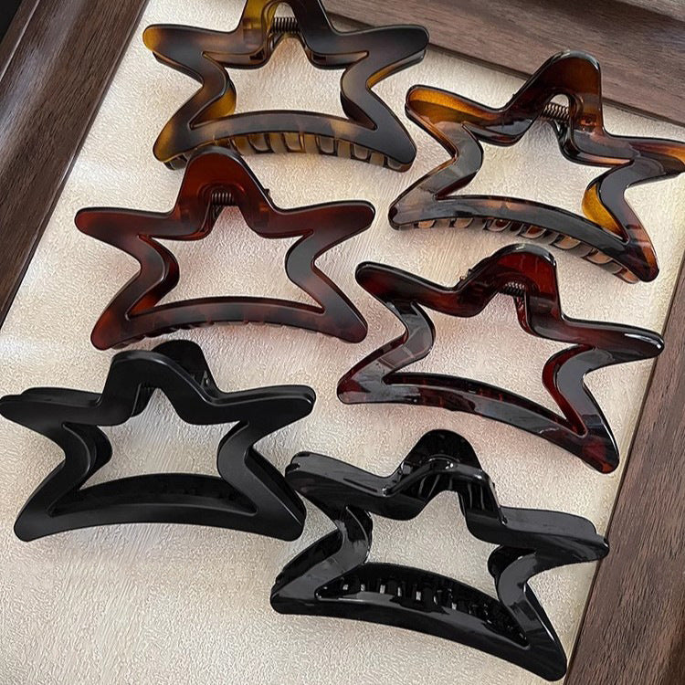 Open Star Hair Claw Clip view 2