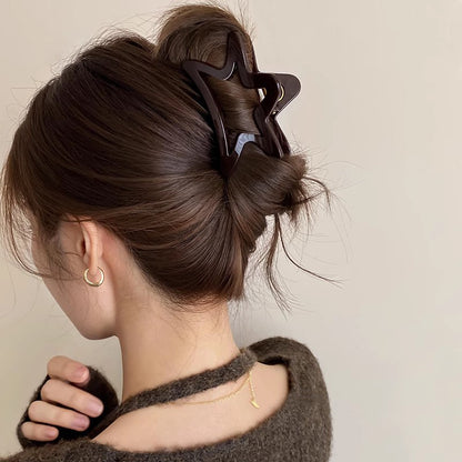 Open Star Hair Claw Clip view 3