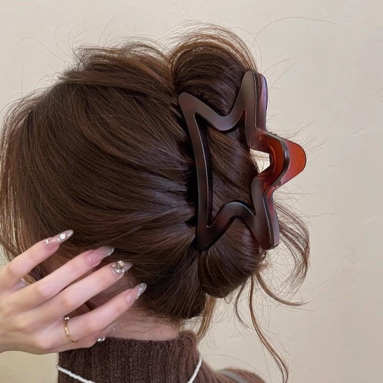 Open Star Hair Claw Clip