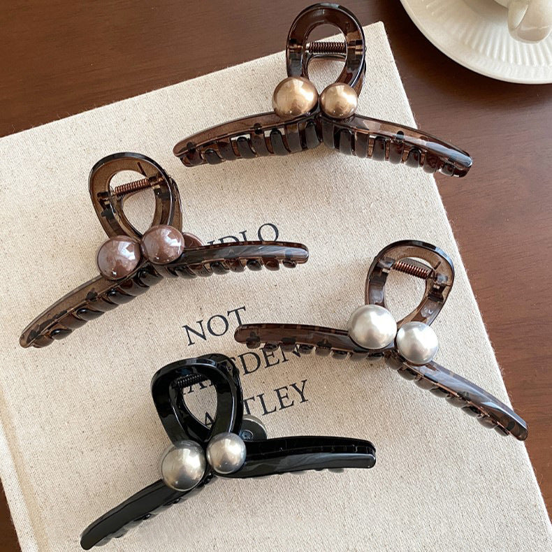Pearl Acrylic Hair Claw Clip view 2