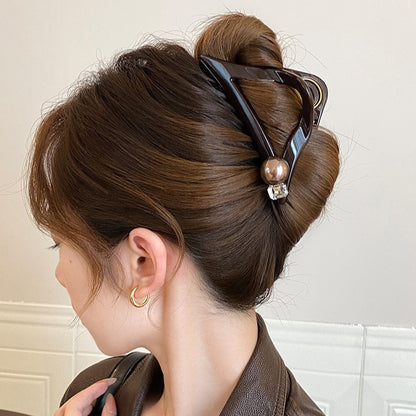 Pearl Triangle Hair Claw Clip view 3
