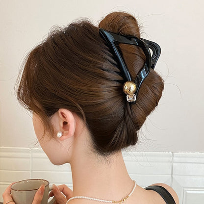 Pearl Triangle Hair Claw Clip