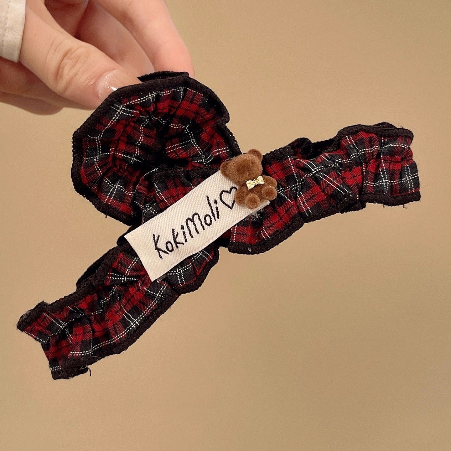 Pleated Bear Hair Claw Clip view 7