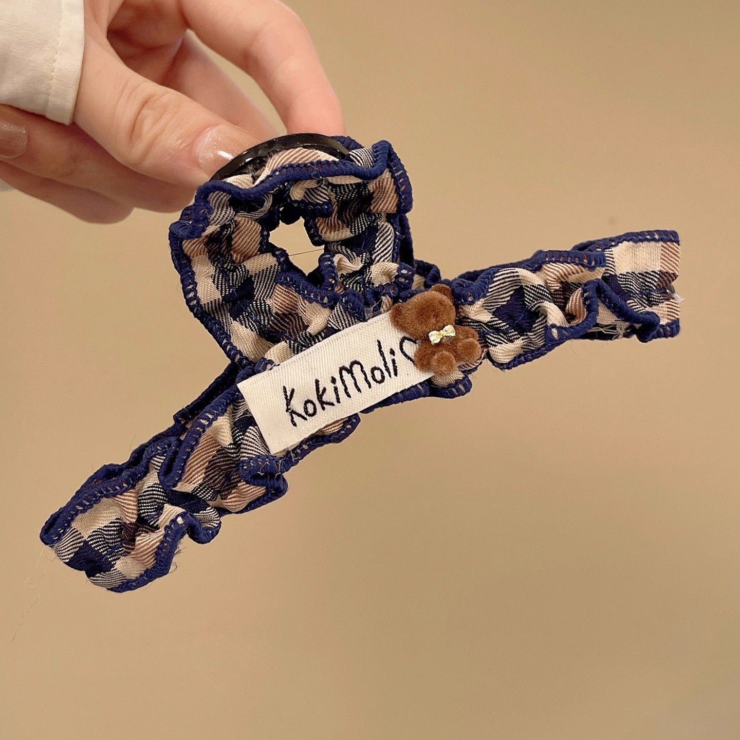 Pleated Bear Hair Claw Clip view 8
