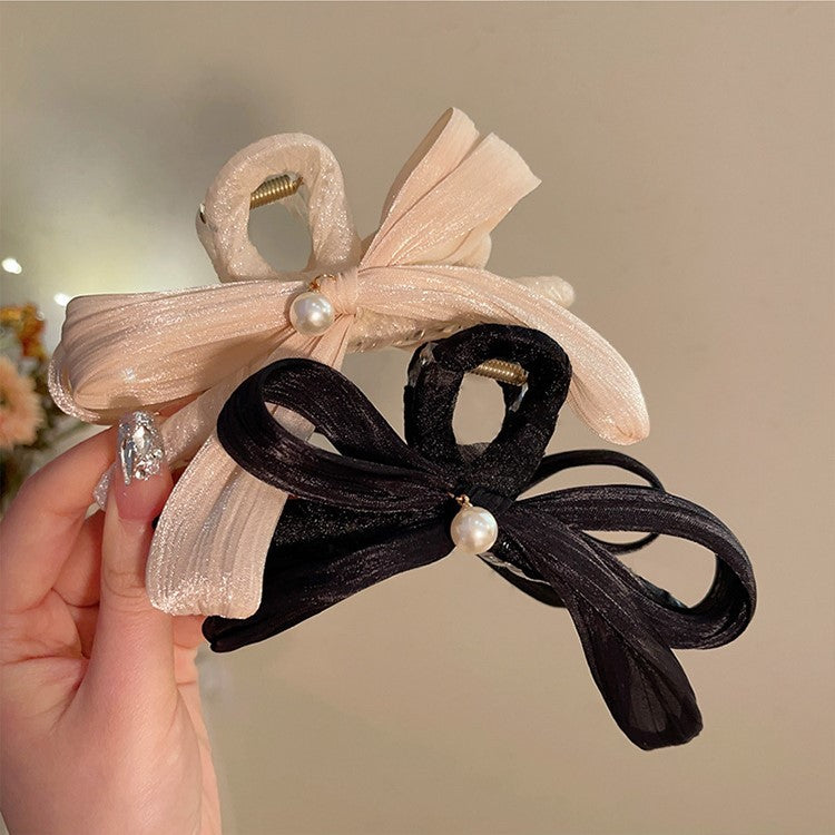 Pleated Bow Hair Claw Clip view 2