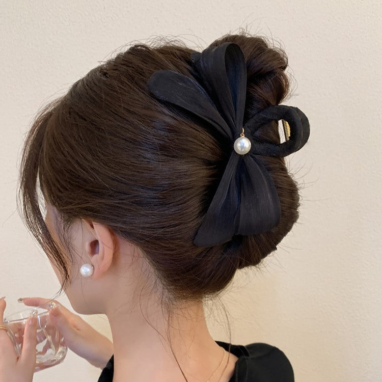 Pleated Bow Hair Claw Clip view 3