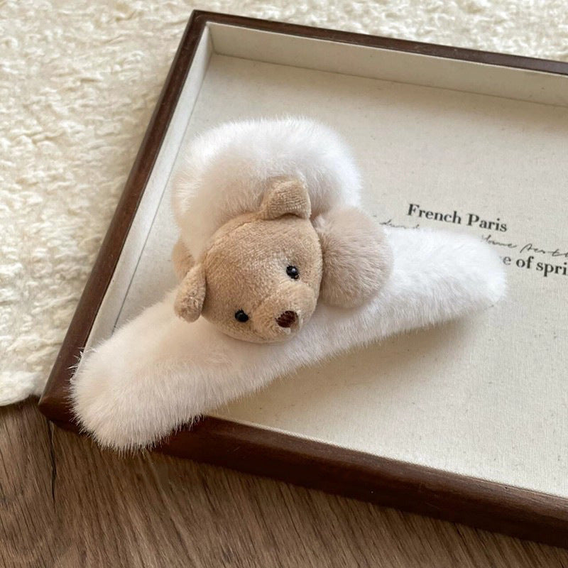 Plush Bear Hair Claw Clip view 8
