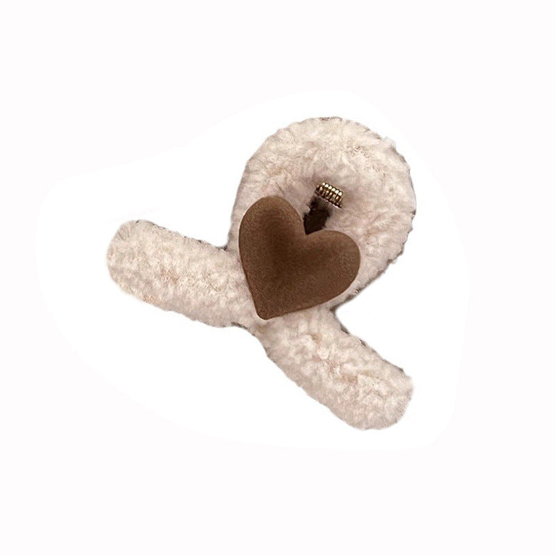 Plush Heart Mini Hair Claw Clip view 5