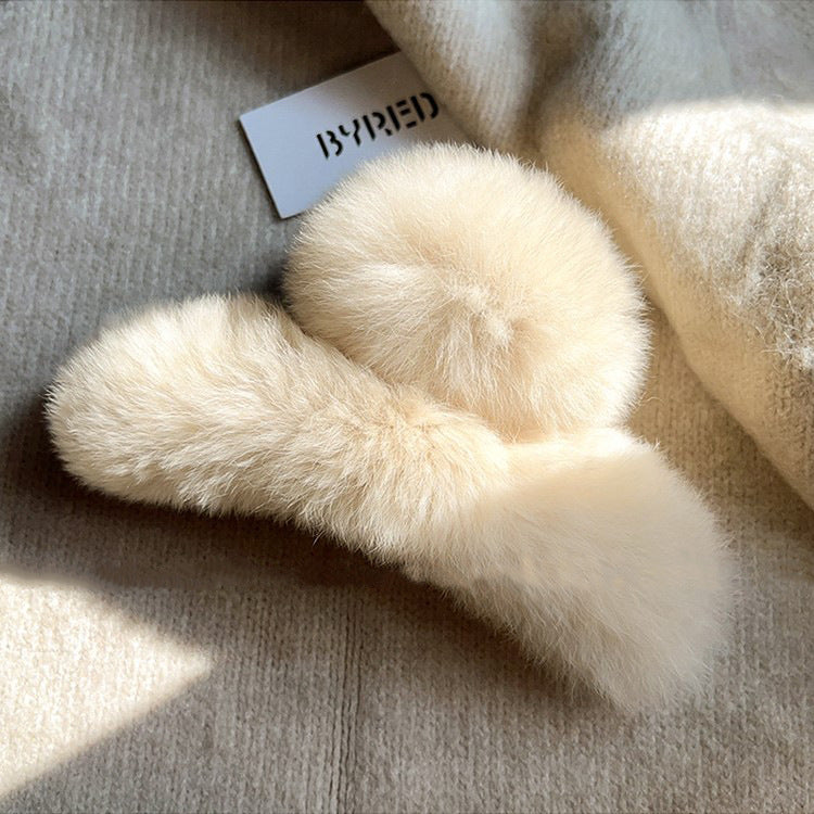 Plush Leopard Hair Claw Clip view 7