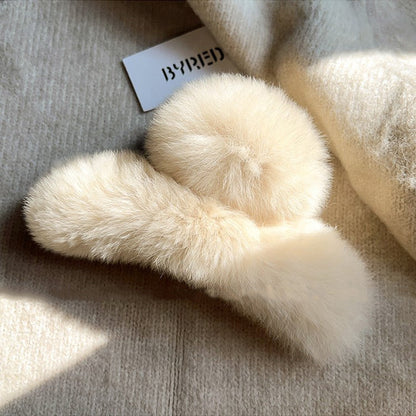 Plush Leopard Hair Claw Clip view 7
