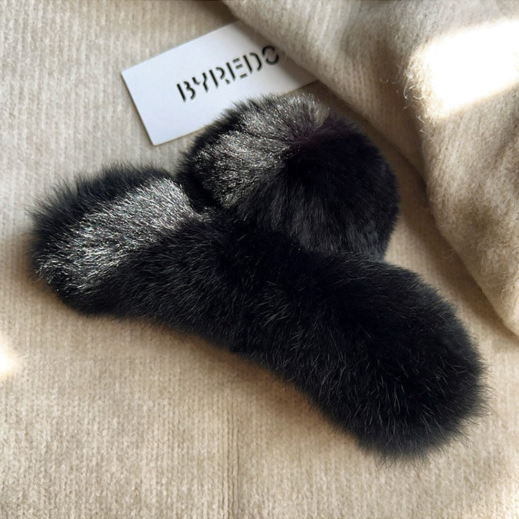 Plush Leopard Hair Claw Clip view 8