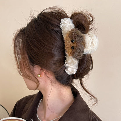Plush Puppy Hair Claw Clip view 3
