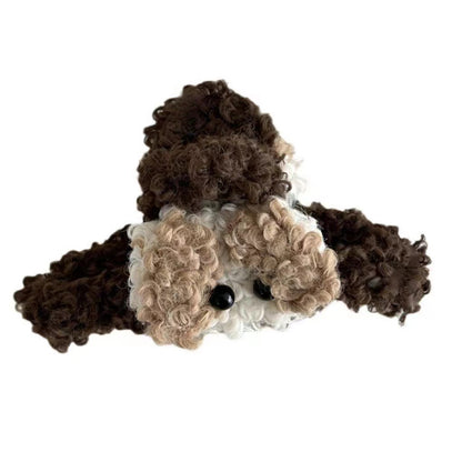 Plush Puppy Hair Claw Clip view 5