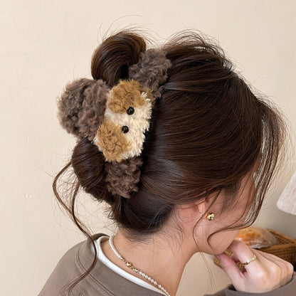 Plush Puppy Hair Claw Clip