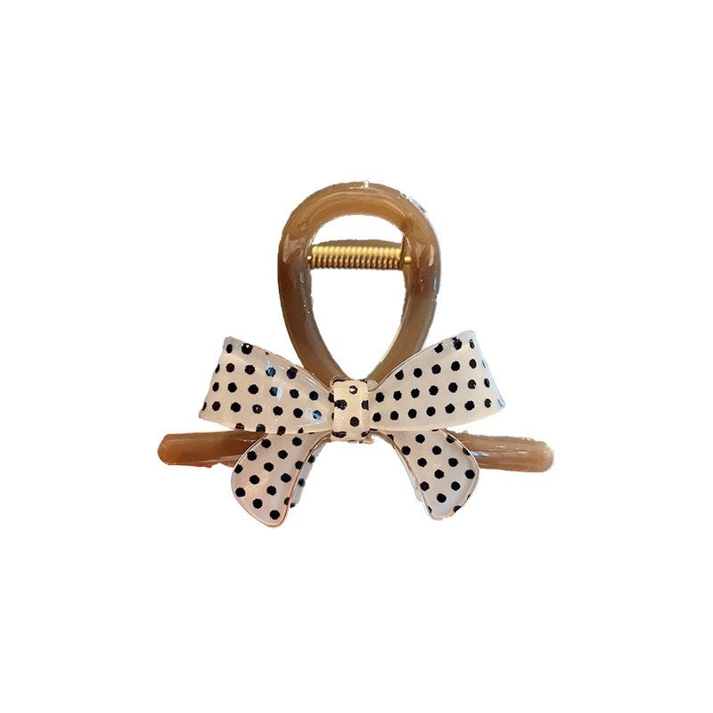 Polka Dot Bow Hair Claw Clip view 5