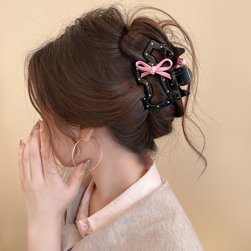 Polka Dot Dog Hair Claw Clip view 4