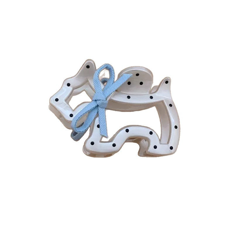 Polka Dot Dog Hair Claw Clip view 5