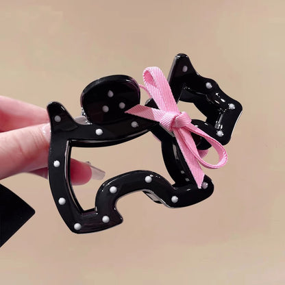Polka Dot Dog Hair Claw Clip view 6