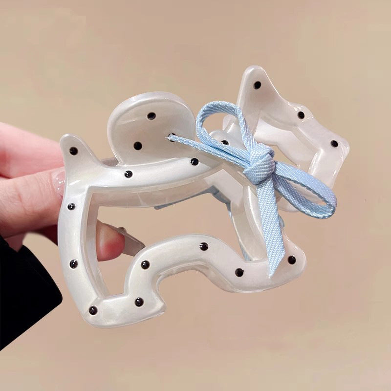 Polka Dot Dog Hair Claw Clip view 7
