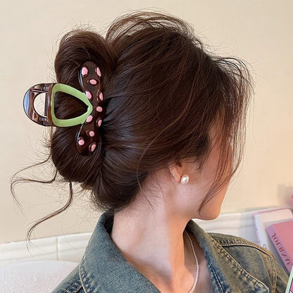 Polka Dot Heart Hair Claw Clip view 6