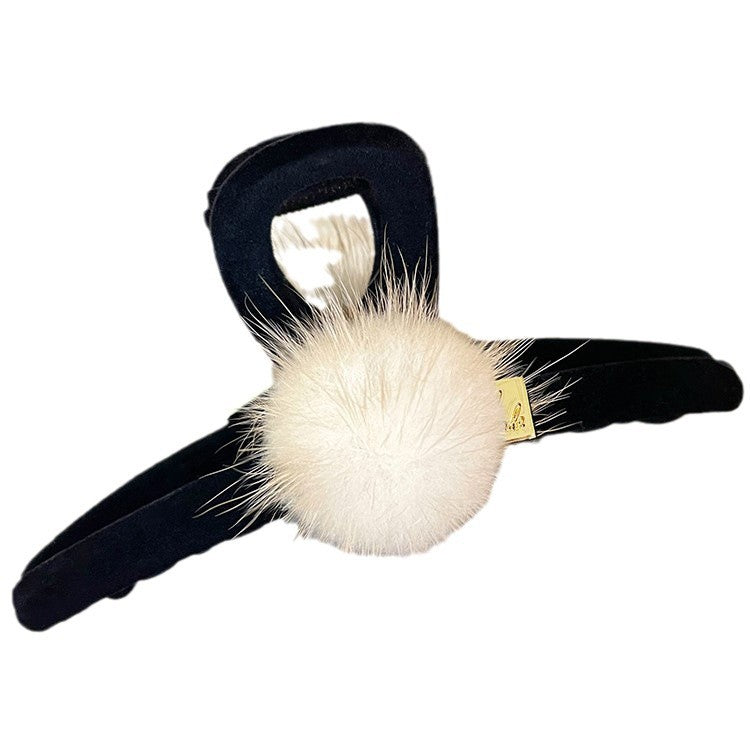 Pom Pom Flocked Hair Claw Clip view 5