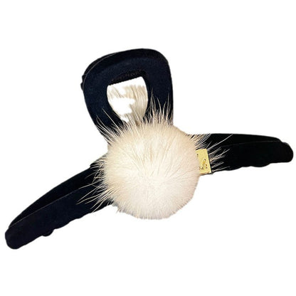 Pom Pom Flocked Hair Claw Clip view 5