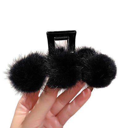 Pom Pom Hair Claw Clip view 5