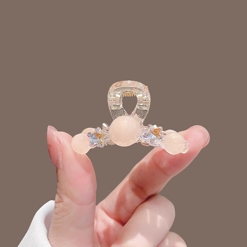 Rhinestone Bead Mini Hair Claw Clip view 2