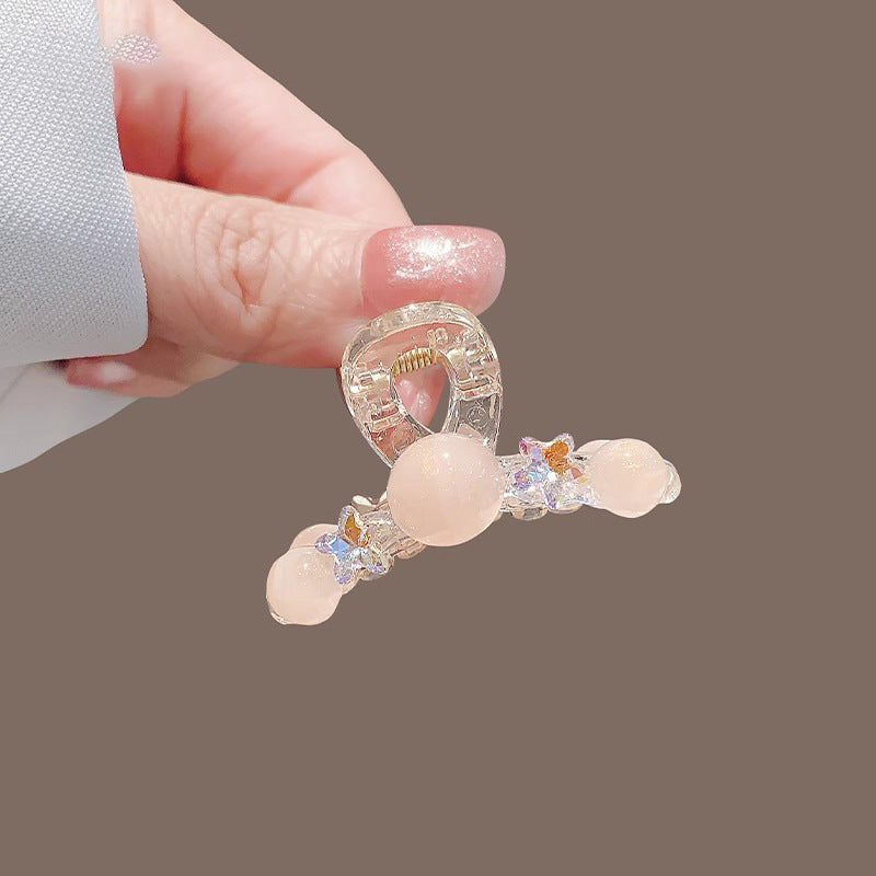 Rhinestone Bead Mini Hair Claw Clip view 4