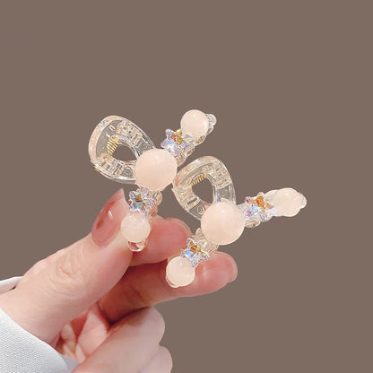 Rhinestone Bead Mini Hair Claw Clip