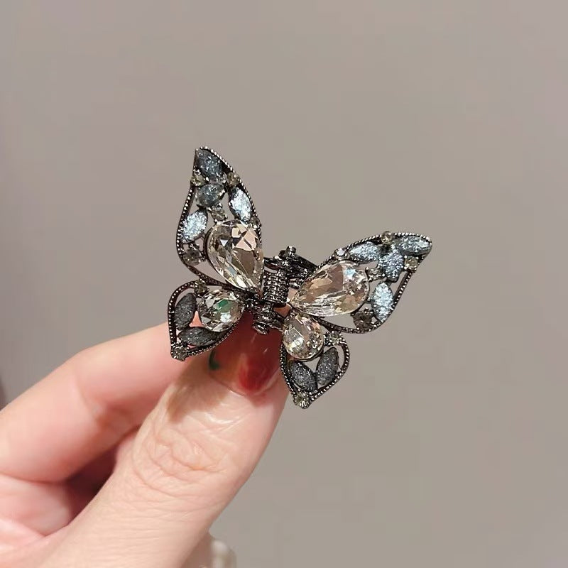 Rhinestone Butterfly Mini Hair Claw Clip view 2