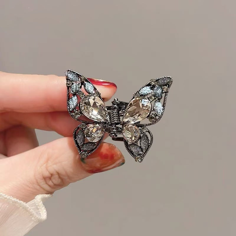 Rhinestone Butterfly Mini Hair Claw Clip view 3