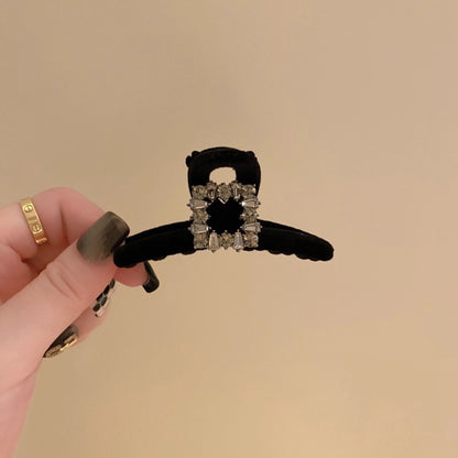 Rhinestone Flocked Mini Hair Claw Clip view 3