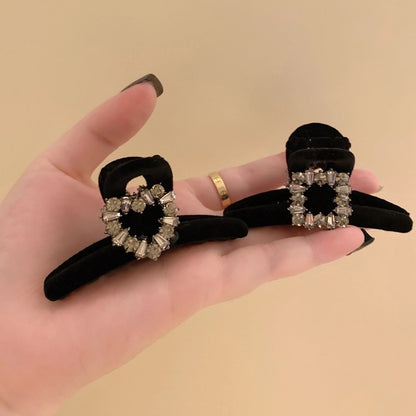 Rhinestone Flocked Mini Hair Claw Clip view 4