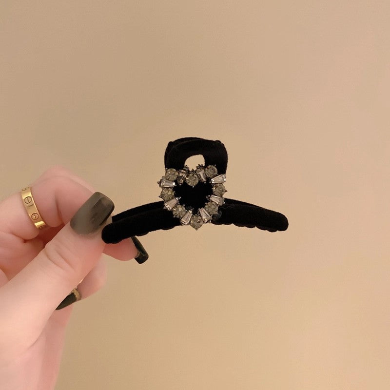 Rhinestone Flocked Mini Hair Claw Clip view 6