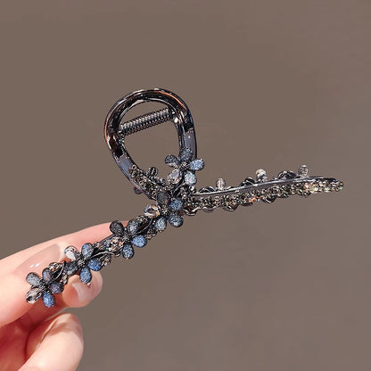 Rhinestone Floral Hair Claw Clip view 6