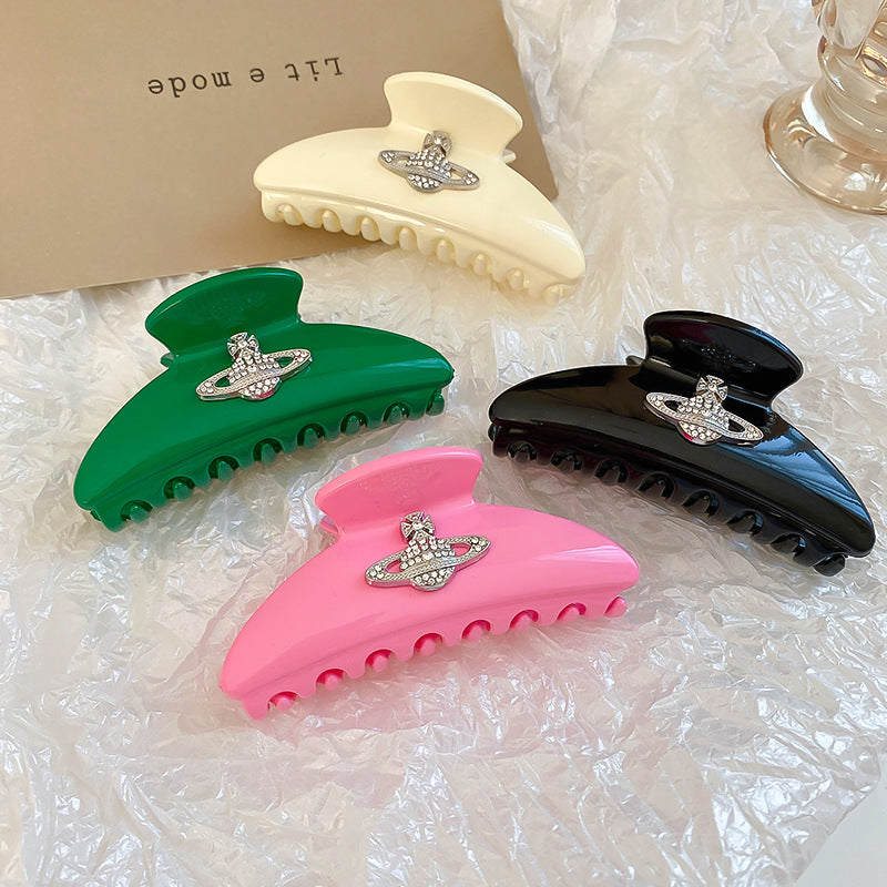 Rhinestone Saturn Hair Claw Clip