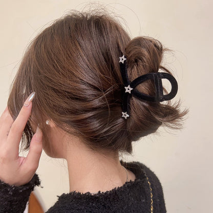 Rhinestone Star Velvet Hair Claw Clip view 4