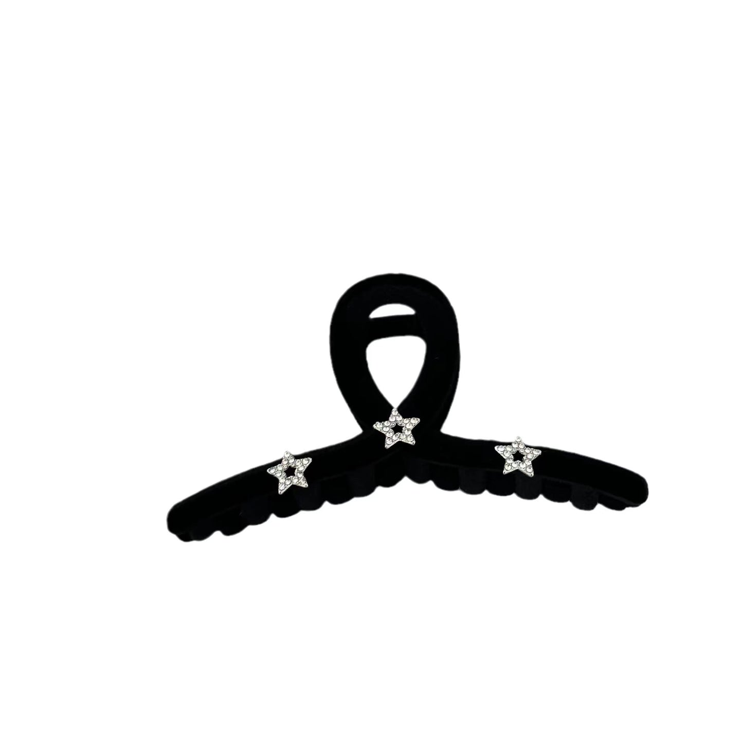 Rhinestone Star Velvet Hair Claw Clip view 5