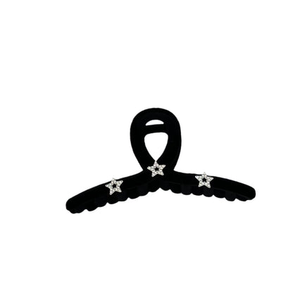 Rhinestone Star Velvet Hair Claw Clip view 5