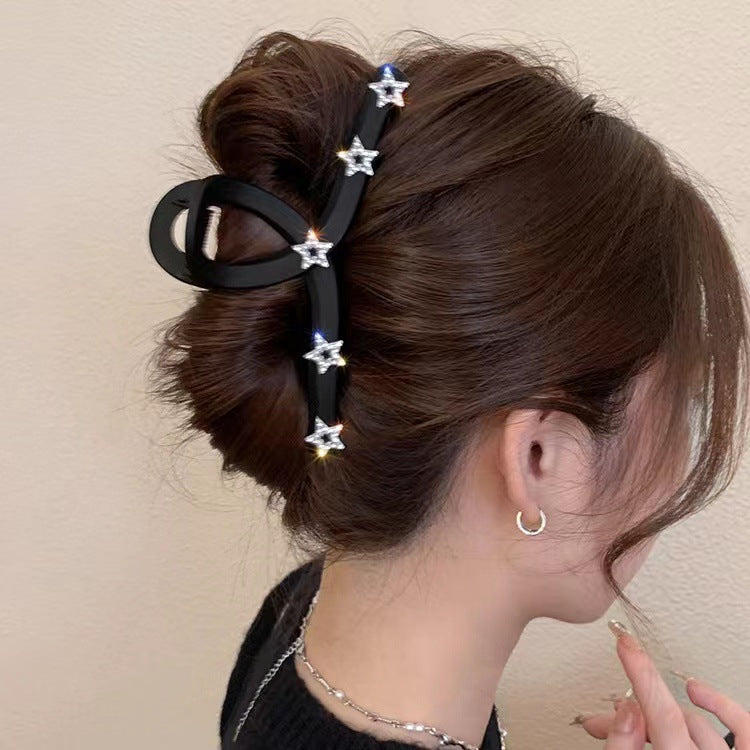 Rhinestone Star Velvet Hair Claw Clip view 9