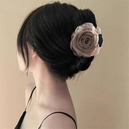 Rose Flower Hair Claw Clip view 7