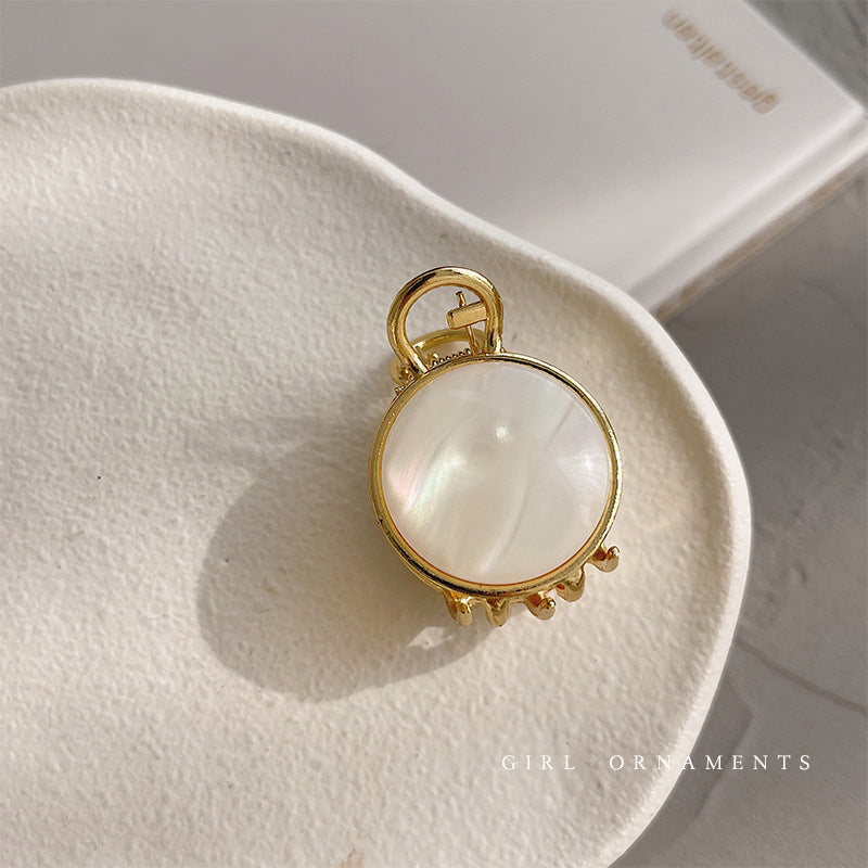 Round Pearl Mini Hair Claw Clip view 6