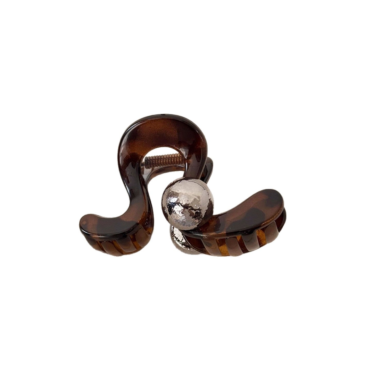 Silver Pearl Hair Claw Clip view 5