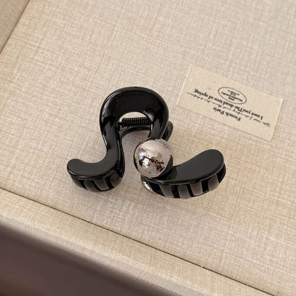 Silver Pearl Hair Claw Clip view 7