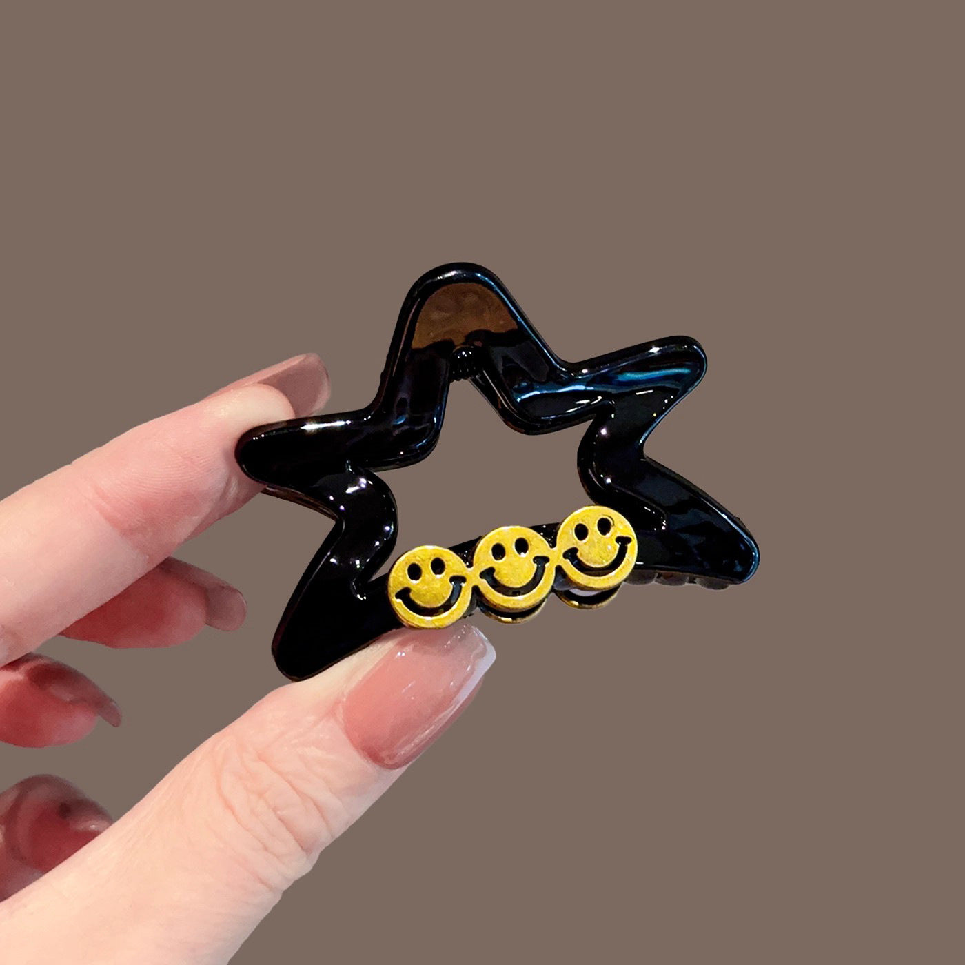 Smiley Star Hair Claw Clip