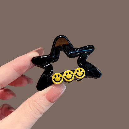 Smiley Star Hair Claw Clip